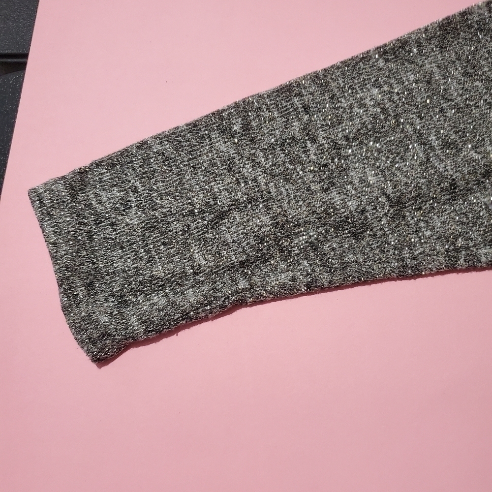 Forever 21 + Sparkle Glitter Knit Top Silver and Gold - Picture 2 of 8